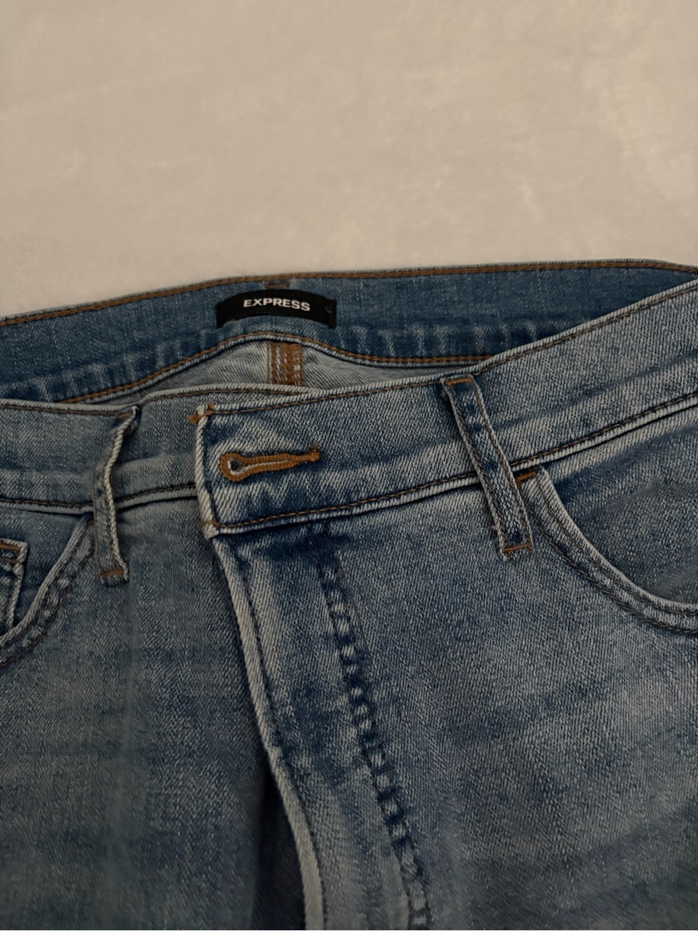 Express Women’s High Rise Light Blue Denim Jeans